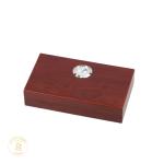 Desktop Polish Dial Humidor for 4 cigars - Red