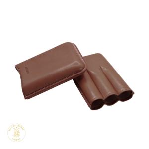 Jemar Leather Cigar Case - 3 Robusto Cigars